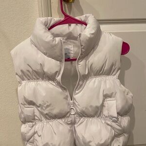 Women's White Puffer Vest